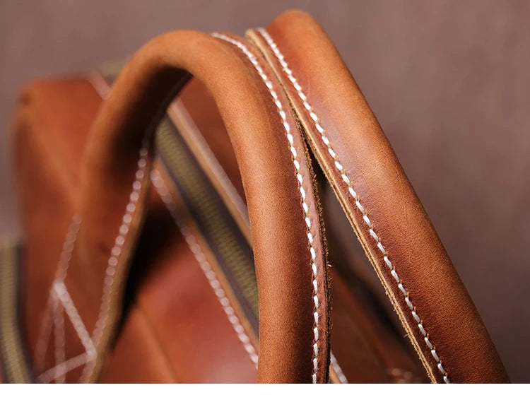 Leather Briefcase 15.6" Laptop Bag – Vintage Business Messenger