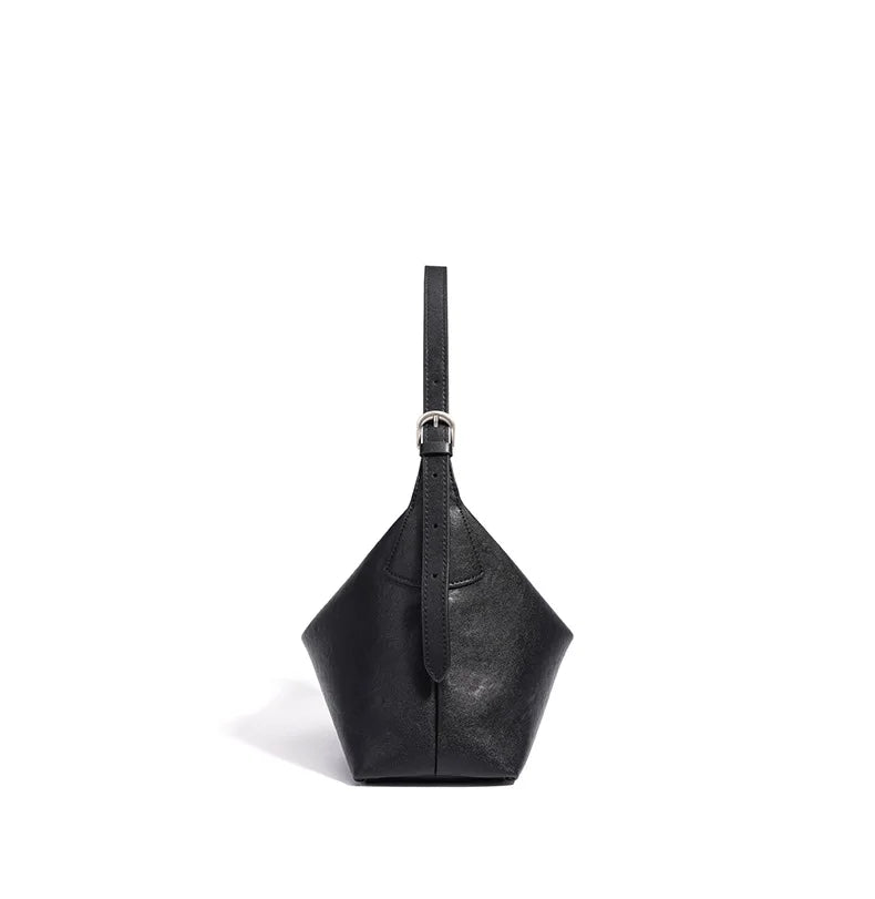 Black Leather Underarm Bag