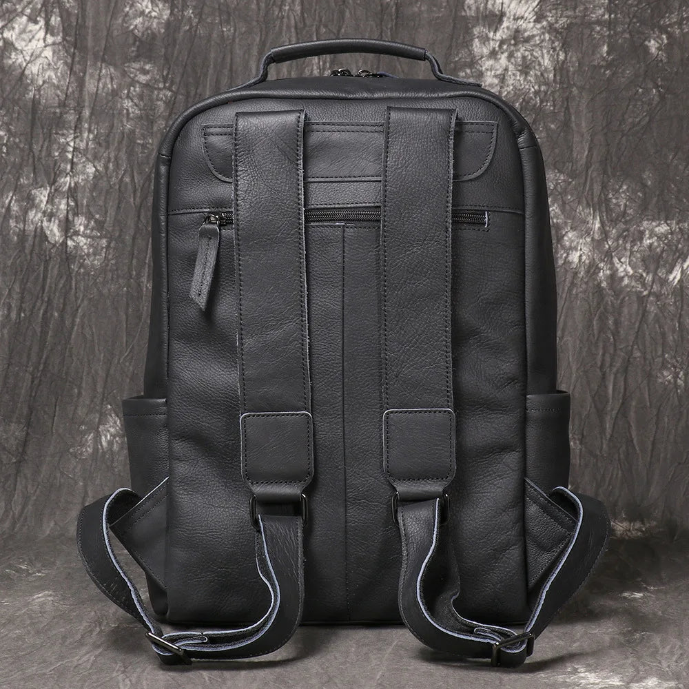 Leather Backpack 15 Inch Laptop - Full Grain Cowhide Travel Bag