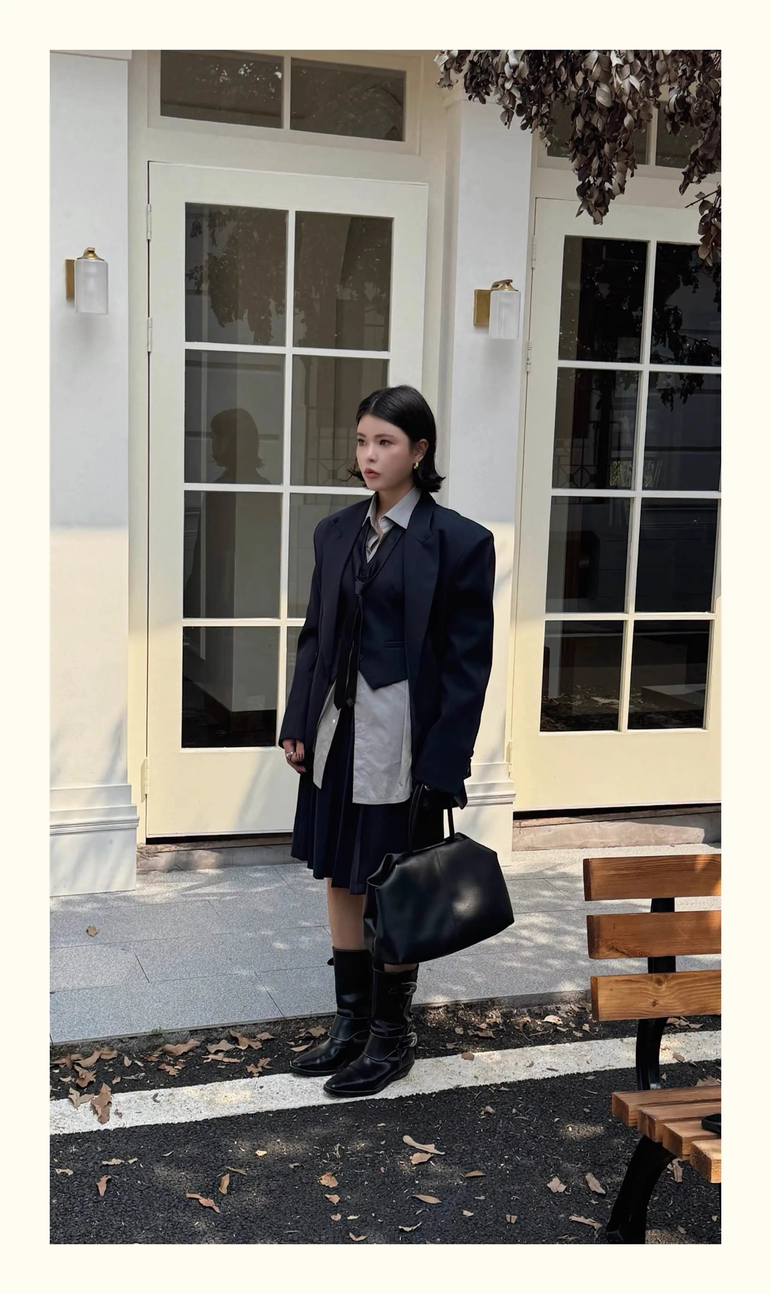 Black Coffee Cloud Tote - Cowhide Travel Handbag