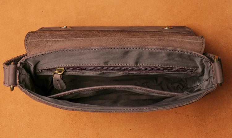 Leather Crossbody Bag – Cowhide Shoulder Bag Magnetic Closure