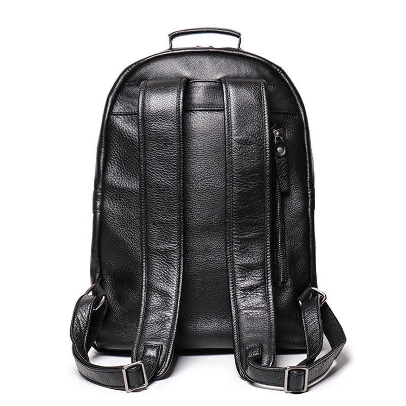 Leather Backpack with Laptop Compartment - Travel & Work