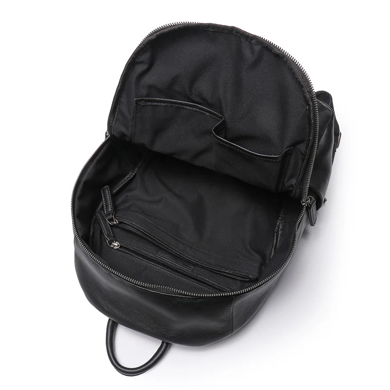 Leather Backpack with Laptop Compartment