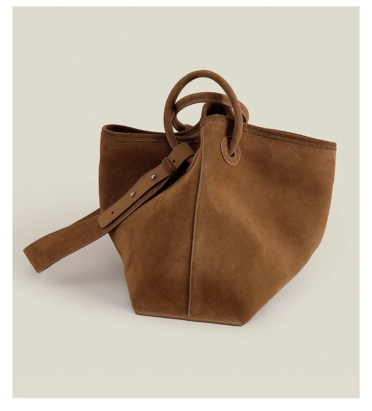 Amy Green Suede Satchel Tote