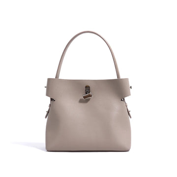 Beige Epsom Leather Bucket Tote 2026