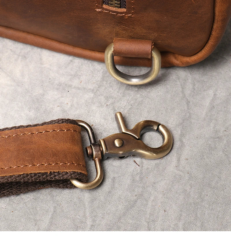 Leather Crossbody Bag – Vintage Sling Bag for iPad & Essentials