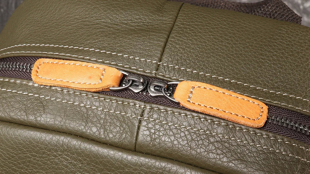 Leather Backpack with Laptop Compartment - 15 Inch Travel Bag