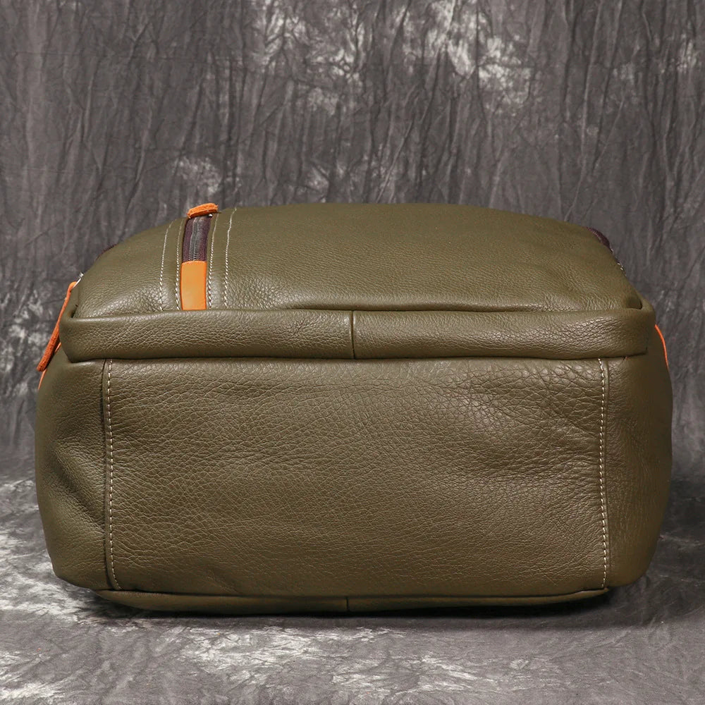 Leather Backpack with Laptop Compartment - 15 Inch Travel Bag