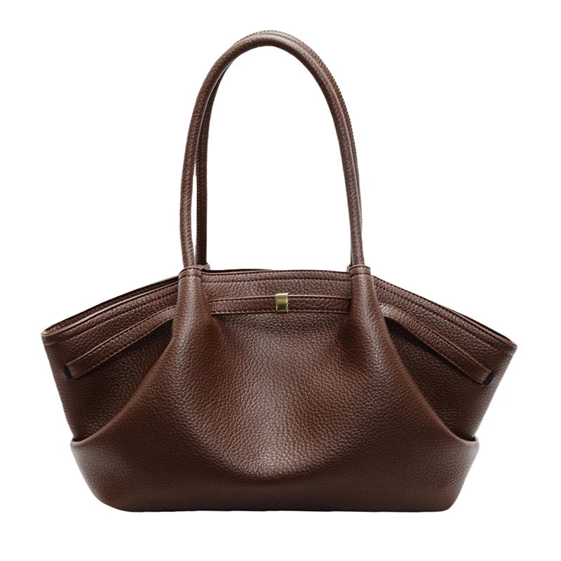 Women's Textured Leather Shoulder Tote