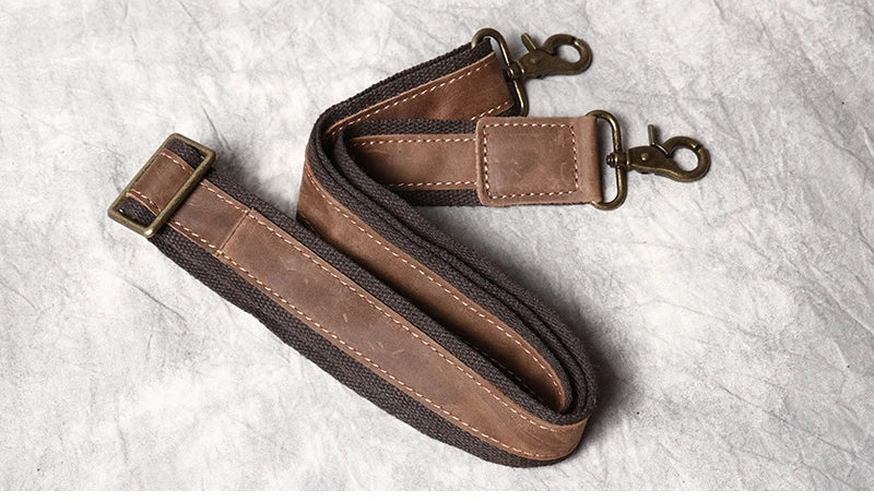 Crazy Horse Leather Briefcase with Laptop Compartment