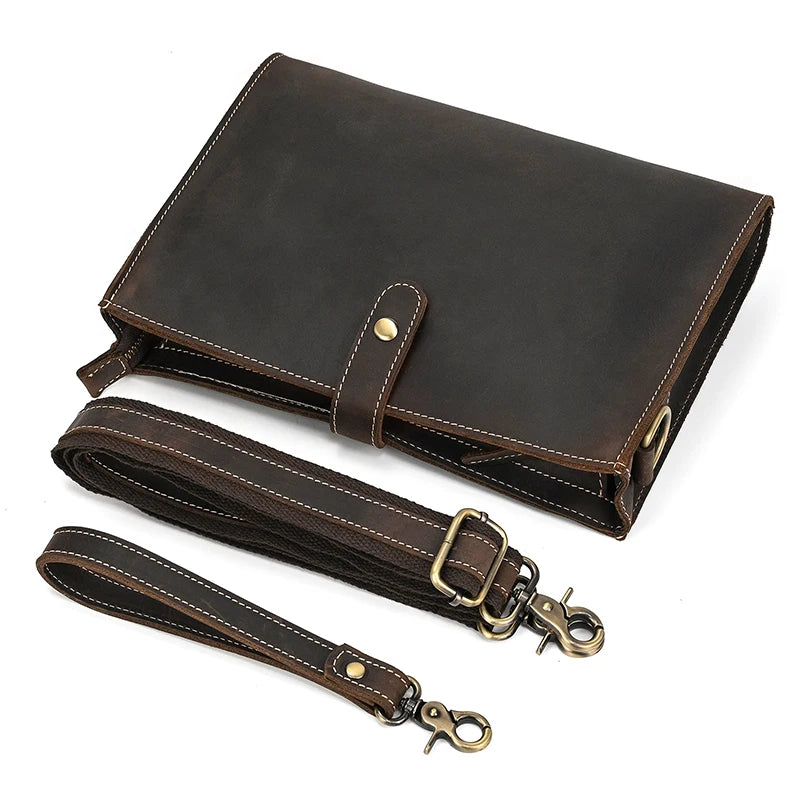Men's Leather Clutch Wristlet 7.9" iPad Organizer