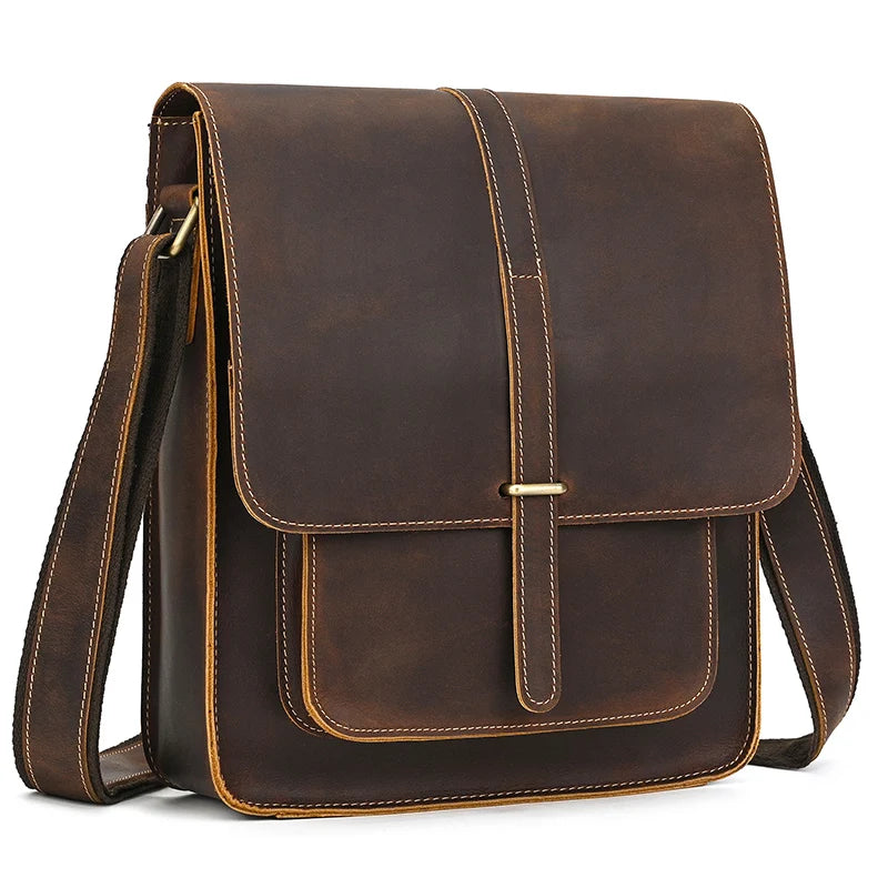 Leather Crossbody Bag for Men – Sling Shoulder Messenger