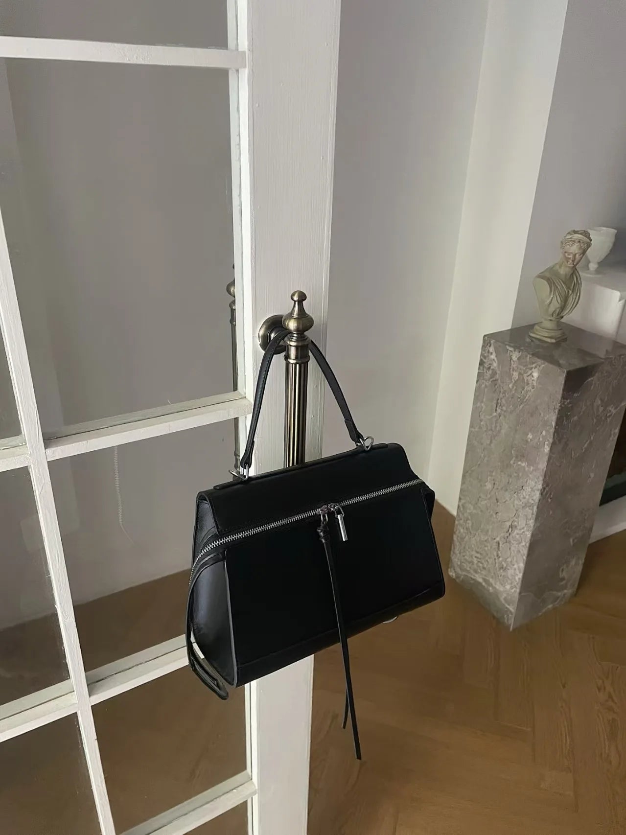 Beige Calfskin Tote Bag for Women