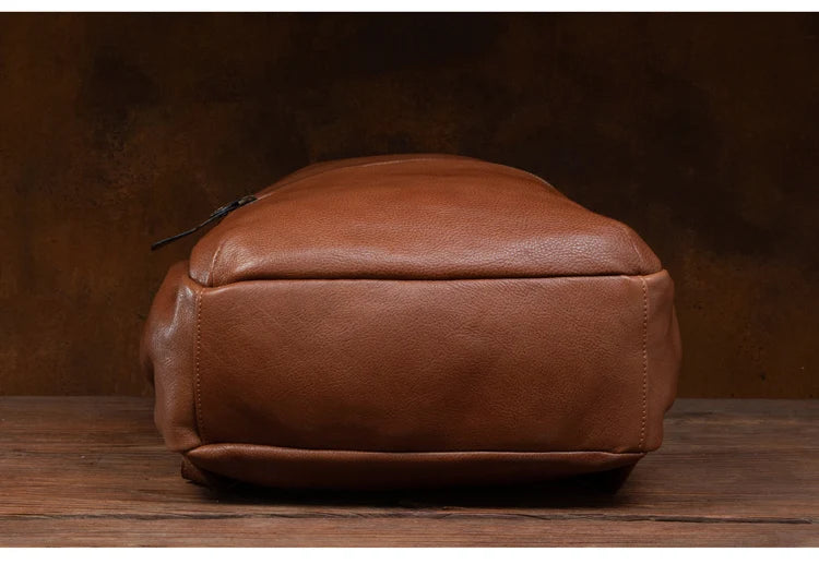 Leather Backpack – Large Capacity Travel & Laptop Bag 15.6 Inch