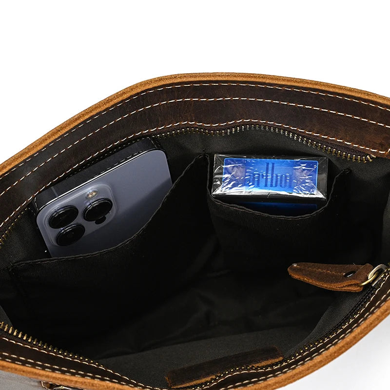 Men's Leather Clutch Wristlet 7.9" iPad Organizer
