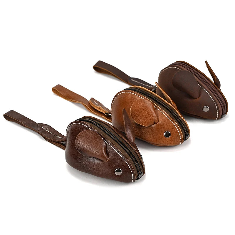 Vintage Genuine Leather Mini Coin Purse Small Wallet